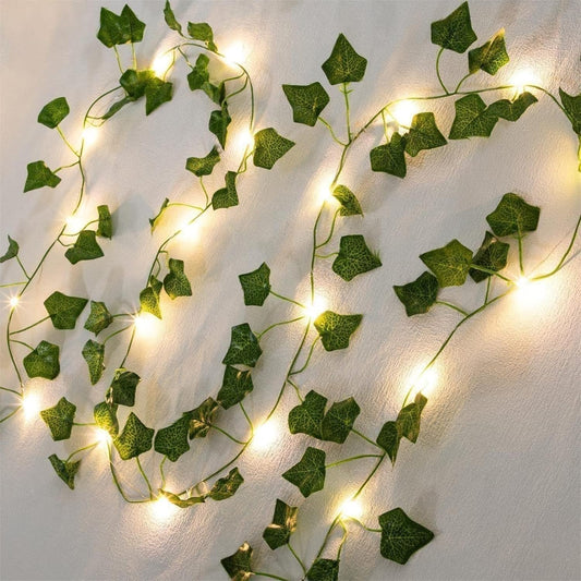 Enchanted Blossom Luminous Vines - Whimsical Leafy Garland Lights for Alluring Decorations